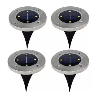 4pack Foco Solar Spot Light Luz Blanca Exteriores De Piso Color De La Luz Blanco Frío