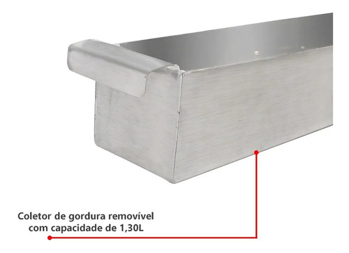 Imagem 4 de 6 de Chapa À Gás Para Lanche Hambúrguer Hot Dog 40x60cm Inox Prof
