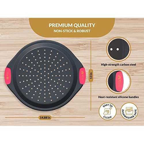 Bandeja Pizza Bella Cooks Horno (juego De 2 Bandejas Pi...