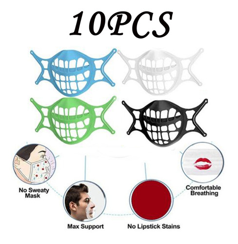 1 Juego De 10 Unidades De Soporte Para Mascarillas Lavables.