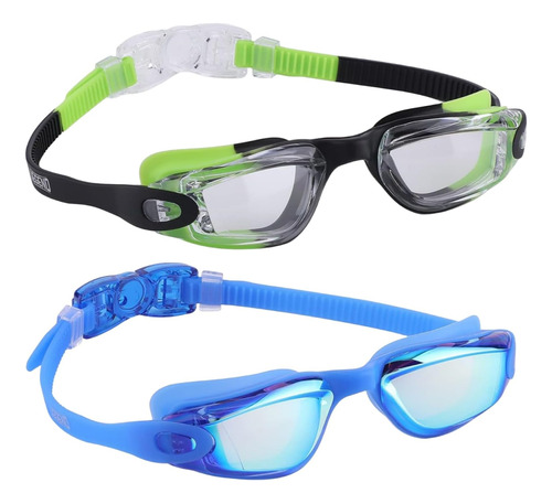 Gafas De Natación Unisex Aegend Azul Y Verde X2u