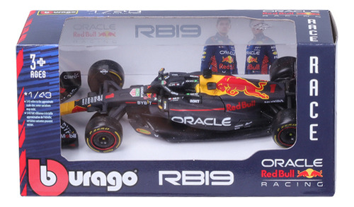 Auto Burago Redbull F1 Rb19 #1 Max Verstappen 1/43 Color Azul Marino