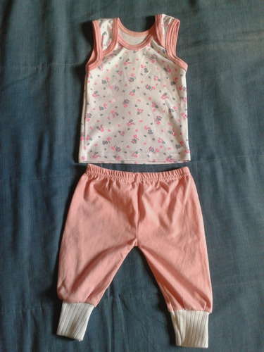 Conjunto Nina Talla 0 Recien Nacido Franelilla Almilla+mono