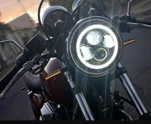 Imagen 2 de 4 de Faro Led Moto2 Redondo 7 Bera, Yamaha, Suzuki, Socialista