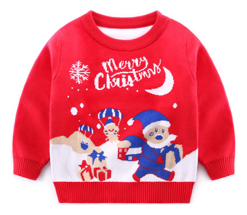 Suéter De Punto De Invierno Para Niños Navidad