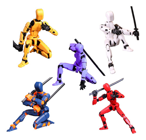 5pcs Maniquí Articulado Mixto Fig.activo -sin Montar Multiar