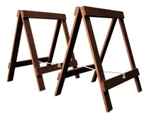 Comprar Kit 2 Caballetes Madera Vintage Clasico Mesa Plegable Sajo Color Cedro