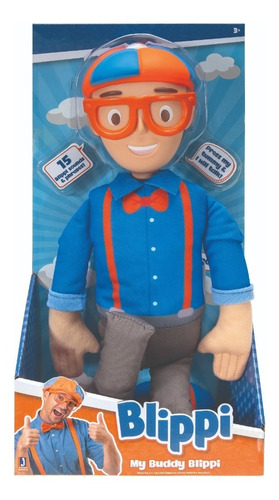 Peluche Muñeco Blippi Con 15 Sonidos Y Frases 45 Cm Edu