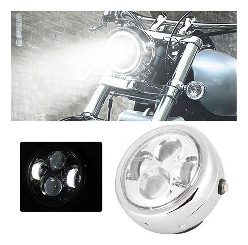 Faro Led Redondo Universal Para Motocicleta