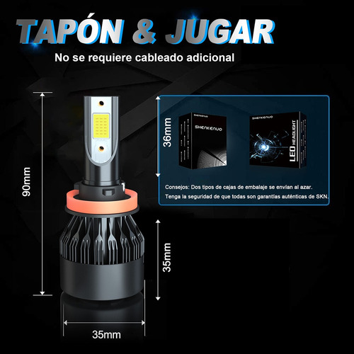 Kit De Focos Led Para Ford Focus 2012-2018 H1 H11 H8