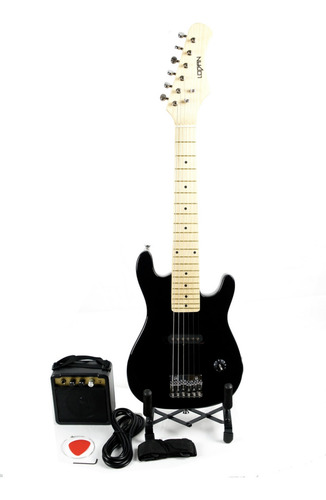 Set Logan De Guitarra Eléctrica Para Niños Color Negra