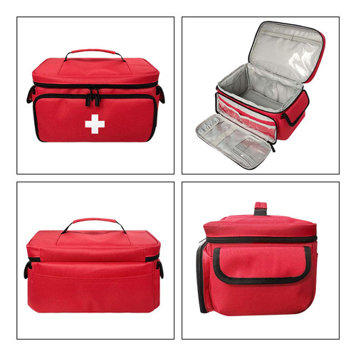 Organizador De Kits De Emergencia, Bolsa De Con Asa, Rojo