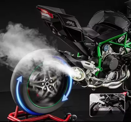 X Kawasaki Ninja H2r Amarillo 1:6 Coleccionable