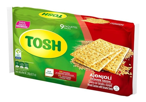 Galletas Tosh Ajonjoli X9uds