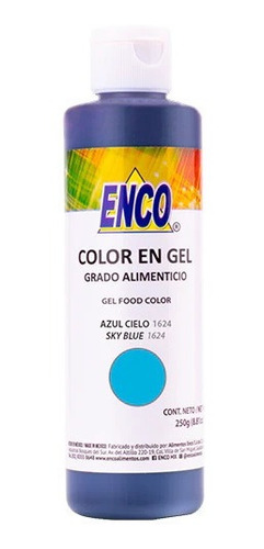 Color Comestible Gel Enco Azul Cielo 250 Gramos 1624-250
