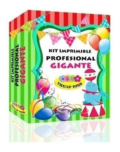 Kit Imprimible Profesional Gigante Invitaciones Cajas Candy