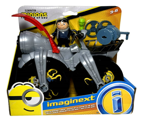 Veículo Moto Do Gru E Mini Boneco Imaginext Minions Original