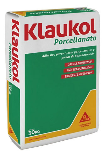 Klaukol Porcelanato Pegamento Impermeable Fluido X 25 Kg