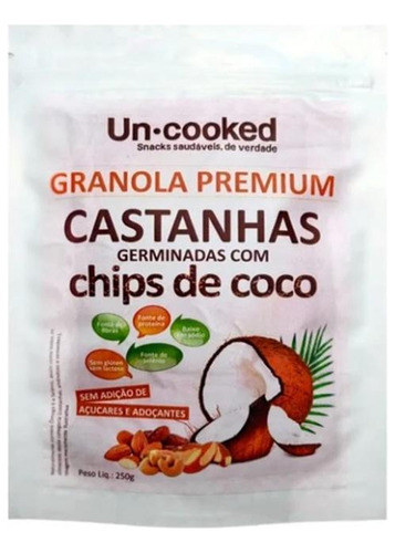 Kit 2x: Granola Castanhas/chips Coco S/ Glúten Uncooked 250g