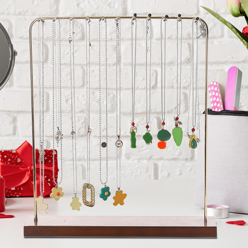 Soporte De Joyería Moderno Con 22 Ganchos Ahorro De Espacio