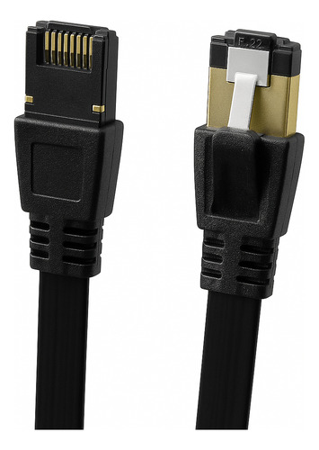 Cabo Rede Patch Cord Cat7 2m Preto - Ftp 600 Mhz / 10 Gbps