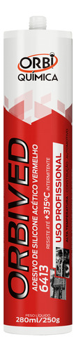 12 Tb. Silicone Vermelho Alta Temperatura 250g - Orbived