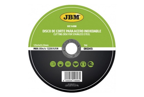 Disco Corte P/acero Inoxidable 125 X 1mm Pack 50 Jbm 14898