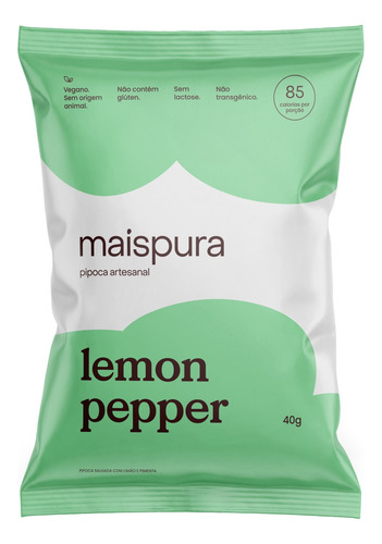Pipoca Pronta Lemon Pepper Maispura Pacote 40g