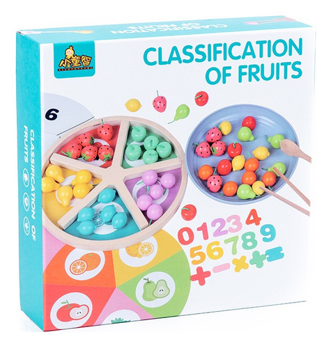 Juego Montessori Clasificación De Fruta Motricidad Habilidad