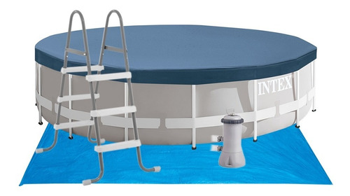 Pileta Estructural Intex 457x84cm Bomba Escalera Tapiz Cobr.