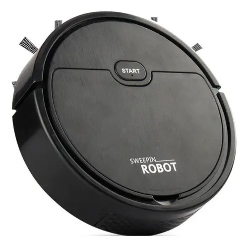 Aspirador Pó Automático Doméstico Limpeza 3 Em 1 Potente Cor Preto
