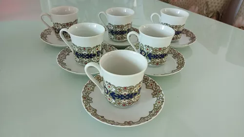 Jogo Chá Café Bolo Porcelana Cenas Galantes- Maravilhoso