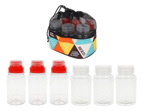6pcscondiment Jar Picnic Bottle Mezclado Mezclado Mezclado