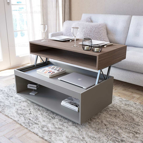 Mesa Ratona Elevable Melamina 90cm De Largo. Ciudad Muebles 