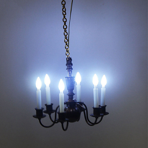 Lámpara Tipo Candelabro Vintage En Miniatura A Escala 1:12 P