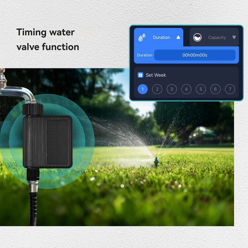 Válvula De Agua De Riego Temporizada Tuya Solar, Ip65, Imper