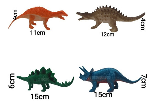 Imagem 5 de 5 de Kit Brinquedo 20 Animais Dinossauros, Fazenda, Safari