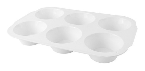 Molde Muffin X6 Silicona 27.5x18.5x3.5cm Blanco