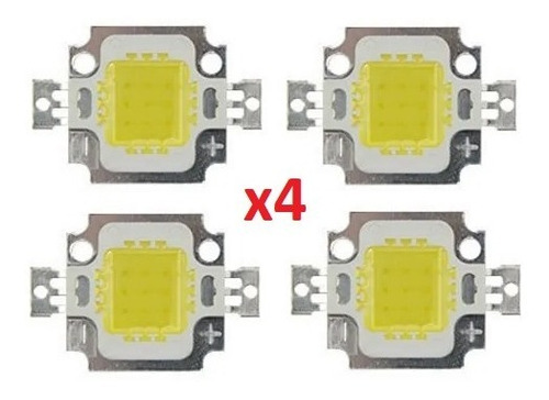 Led 10w Chip Power (blanco Calido) Para Reflectores 4und