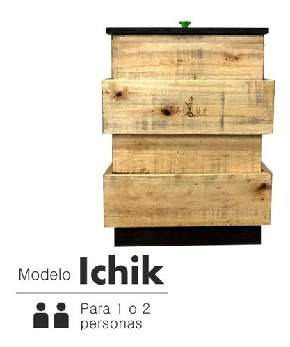 Compostera Tarpuy Ichik 70 L Madera Int/jardín Redcompostaje