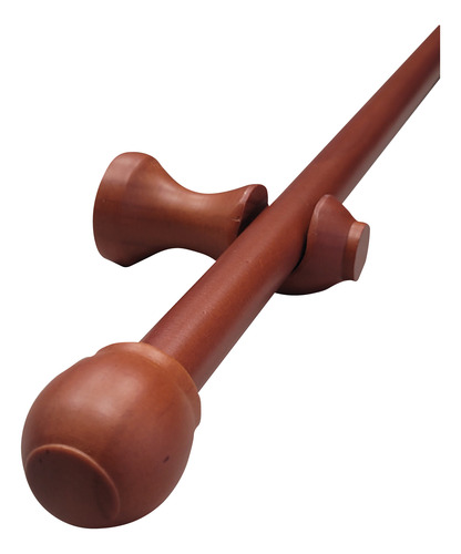Set Simple De Madera Chocolate 19 Mm X 2,00 Mt Terminal Bola