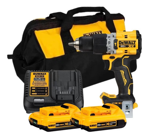 Furadeira Parafusadeira Impacto Dewalt 2bat 20v Dcd805 Bolsa Cor Amarelo/preto