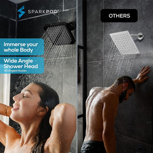 Cabezales De Ducha Fijos Sparkpod Srsh6-bm 3. Midnight Black
