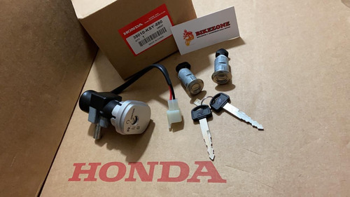 Kit Cerradura Tambor Llave Original Honda Elite 125 06-12