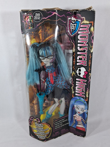 Boneca Ghoulia Freaky Fusion Monster High Mattel 2013 Caixa