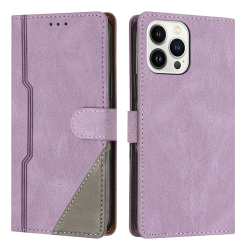 Funda Tipo Cartera De Piel Sintética Para iPhone 12/12 Pro Compatible Con Tarjetero Con Práctico Soporte