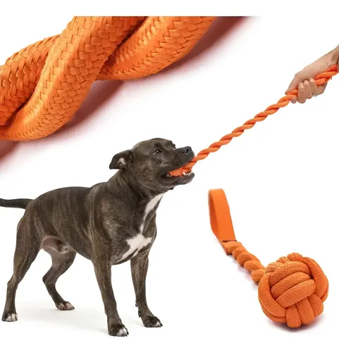 Brinquedo Interativo Cabo De Guerra Cão Cachorro Corda Puxar