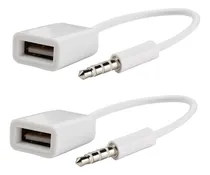 Comprar 2 Piezas De 3,5mm Macho Jack A Usb 2.0 Cable Convertidor