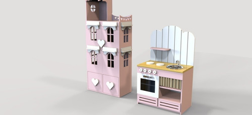 Archivos Corte Router Laser Formato Cdr Muebles Cocina Niña