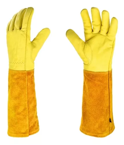 Guantes de jardinería para mujer, guantes de trabajo de cuero para